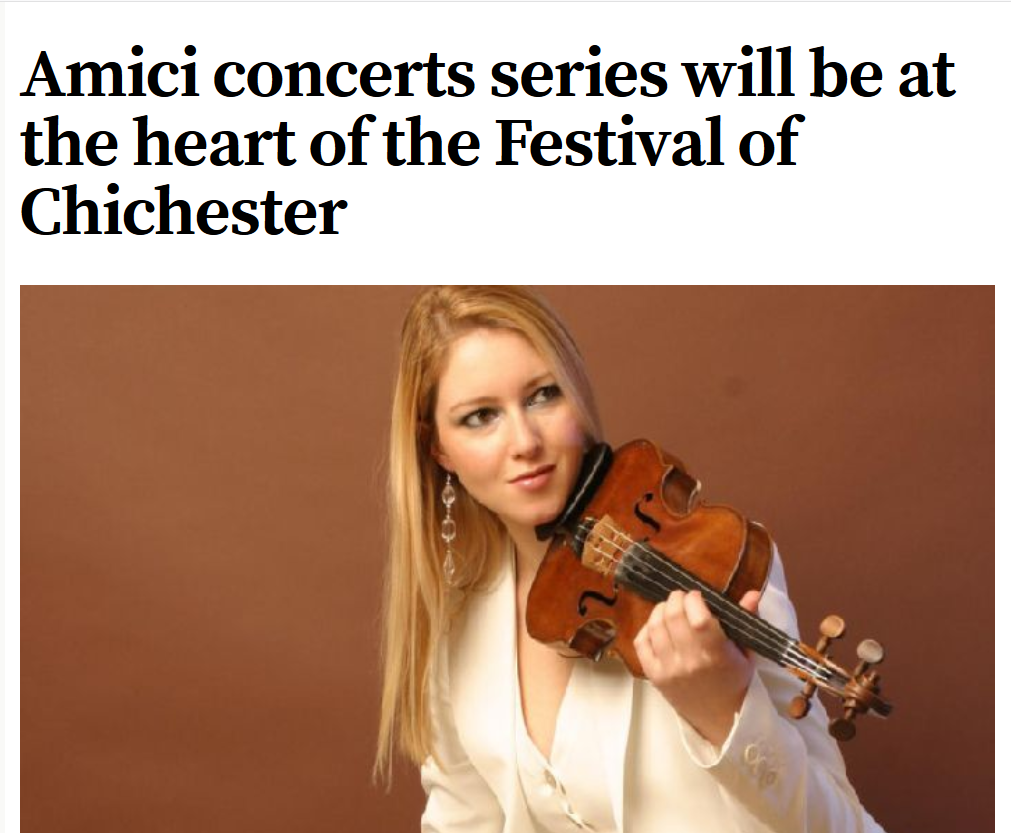 Amici concerts will be the heart of the festival